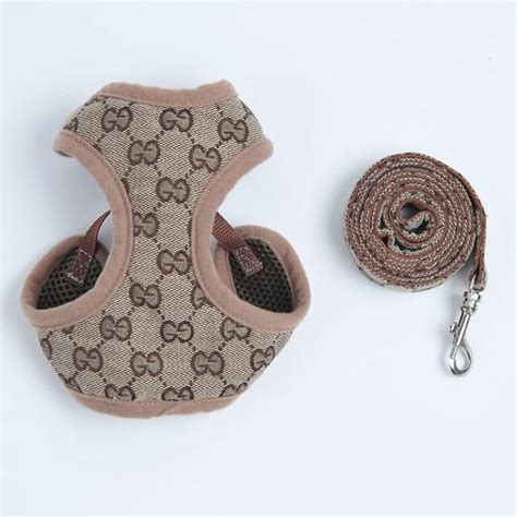 fake gucci dog harness|designer dog harness for small.